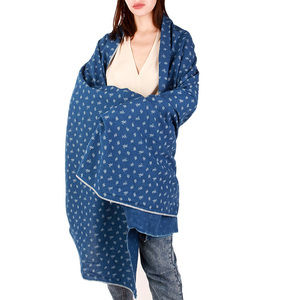 SHUTTLE NOTES DARK BLUE, SKY BLUE PALANKIN SCARF | WOMENS SIZE 200X104